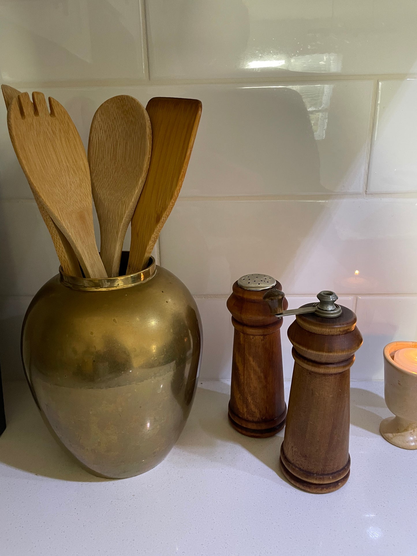 Wooden salt and pepper shakers